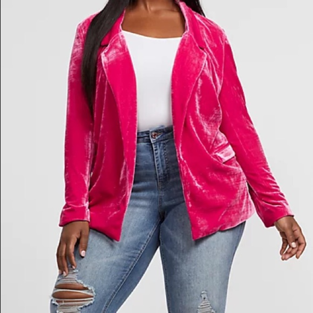 Pink Velvet Blazer